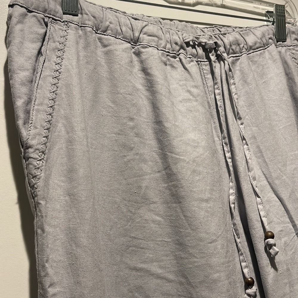 Drawstring gray lightweight pants - Picture 2 of 3